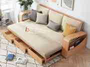 sofa giường gỗ thông minh đôi