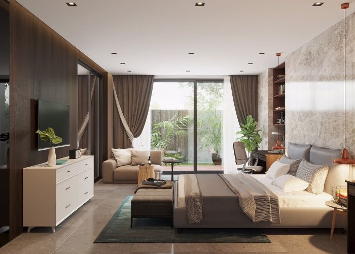Sự mộc mạc trong phong cách thiết kế nội thất phòng ngủ bằng gỗ