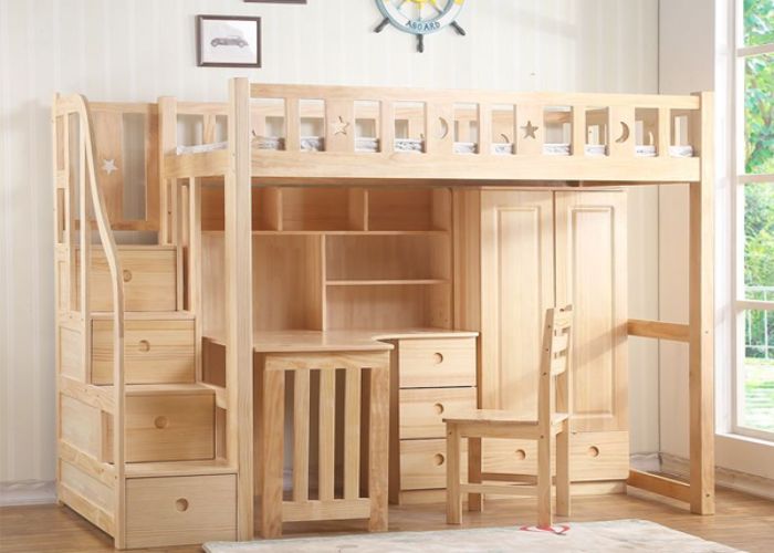 Chất liệu gỗ tự nhiên an toàn và gần gũi cho phòng ngủ