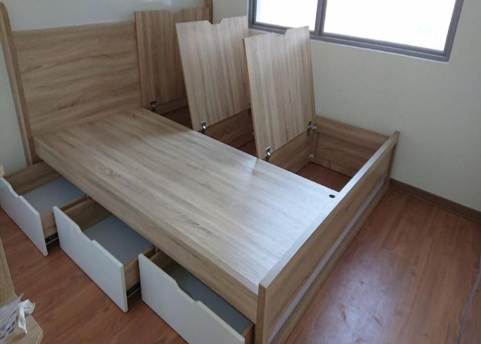 Giường gỗ thông minh - giải pháp tối ưu không gian căn hộ chung cư
