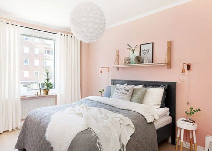 Đối với căn phòng có diện tích nhỏ, nên sơn phòng ngủ màu gì?