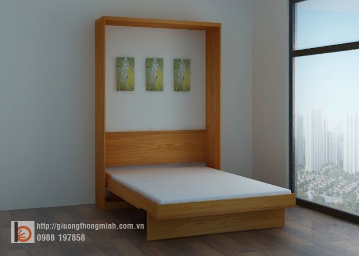 Giường ngủ thông minh làm từ chất liệu gỗ tự nhiên bền đẹp