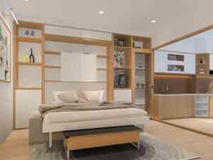 thiết kế nội thất phòng ngủ bằng gỗ