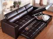 sofa bed goc chu l mau nau