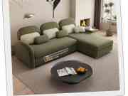 sofa bed goc chu l xanh reu