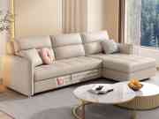 sofa bed goc chu la mau trang tay vuong nho