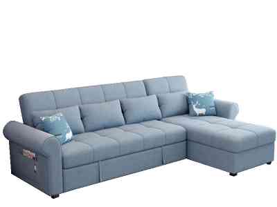 sofa giường góc chữ L nỉ